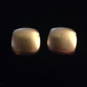 Liz Claiborne Gold Square 3/4" Earrings